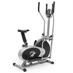 Plasma Fit Elliptical Machine Cross Trainer 2 in 1 Exercise Bike Cardio Fitness Home Gym Equipment