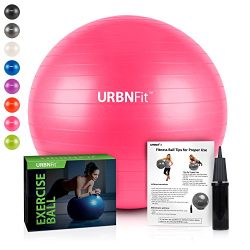 URBNFit Exercise Ball (Multiple Sizes) for Fitness, Stability & Yoga – Workout Guide I ...