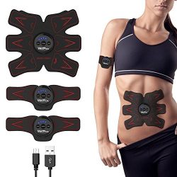 Wolfyok Abdominal Muscle Toner, USB Rechargable Abs Toning Belt & Abdominal Body Muscle Fit ...