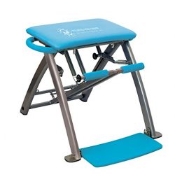 Life’s A Beach Blue Pilates Pro Exercise Workout Fitness Chair Bench with 4 DVDs