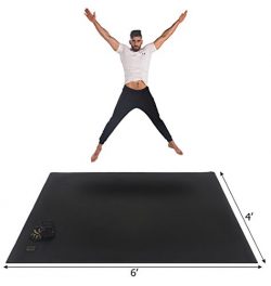 Gxmmat Large Exercise Mat 6’x 4’x 7mm Ultra Durable,Non-Slip,Thick Equipment Mats fo ...