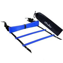 Ohuhu Agility Ladder with Black Carry Case, 8-Rung Blue