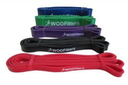 WODFitters Stretch Resistance Pull Up Assist Band with eGuide, 4 Band Set