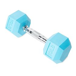 CAP Barbell SDR2-010 Color Coated Hex Dumbbell, Light Blue, 10 pound