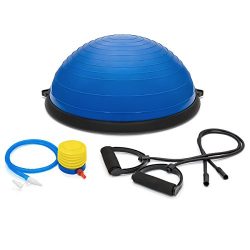 Best Choice Products Fitness Blue Yoga Balance Trainer ball W/ Resistance Bands & Pump Exerc ...