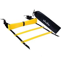 Ohuhu Agility Ladder with Black Carry Case, 21-Rung