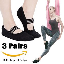 Yoga Socks for Women Non Skid Socks with Grips Barre Socks Pilates Socks for Women (grip socks b ...