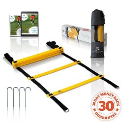 Sport Perfomance | Agility Ladder | Yellow-Black |8 rungs – 13.5 feet| for the Best Agilit ...