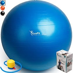 Exercise Ball, LuxFit Premium EXTRA THICK Yoga Ball ‘2 Year Warranty’ – Swiss  ...