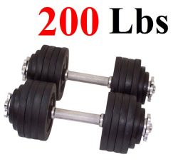 One Pair of Adjustable Dumbbells Kits – 200 Lbs (100lbs X 2pc)