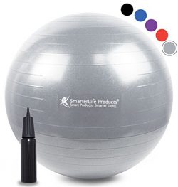 SmarterLife Exercise Ball for Yoga, Balance, Stability, Fitness, Pilates, Birthing, Therapy, Off ...