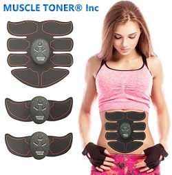 MUSCLE TONER ABS STIMULATOR Portable Muscle Trainer with Rhythm & Soft impulse – 6 Mod ...