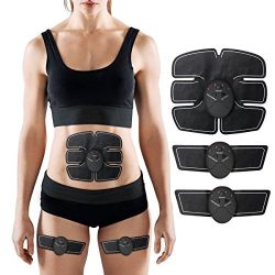 CHARMINER Muscle Toner, Abdominal Toning Belt, EMS Abs Trainer Wireless Body Gym Workout Home Of ...