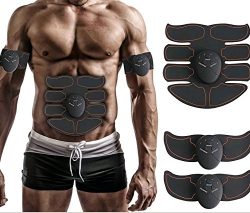 Fitount ABS Stimulator Muscle Toner, Abdominal Toning Belt EMS ABS Toner Body Muscle Trainer Wir ...