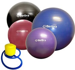 Anti-burst Fitness Exercise Stability Yoga Ball / Swiss, Birthing, gym Ball, Blue, 65cm