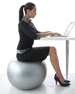 CalCore Exercise Ball Chair From Professional Strength Antiburst Ball with Hand Pump for Office, ...