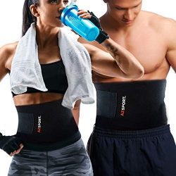 AZSPORT Waist Trimmer Trainer for Men / Women, Sweat Ab Belt for Weight Loss