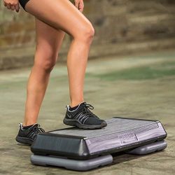 Aerobic Step Platform Circuit Size,Riser,Non-Slip,Top Grooved,Total Body Fitness