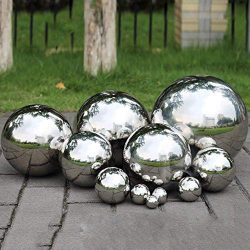 PROKTH Gazing Ball, 300mm Hollow 304 Stainless Steel Exercise Balls gazing Globes Floating Pond  ...
