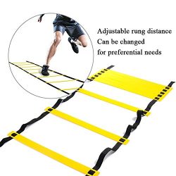 4M 8 Rung Speed Agility Training Ladder，Outdoor Football Sports Exercise Equipment