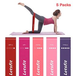 Letsfit Resistance Loop Bands, Resistance Exercise Bands for Home Fitness, Stretching, Strength  ...