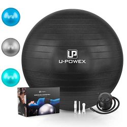 U-POWEX Professional Exercise Ball (45-85cm) – Professional Grade & Anti Burst Exercis ...