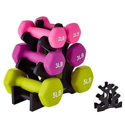IMFUN Dumbbell Rack, Compact Dumbbell Bracket Free Weight Durable Barbell Rack Hand Weight Stand ...