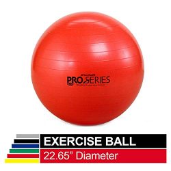 TheraBand Exercise Ball, Professional Series Stability Ball with 55 cm Diameter for Athletes 5&# ...