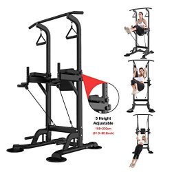 Homefami Dip Station Chin Up Bar Pull Push Home Gym Fitness Equipment Strength Training Workout  ...