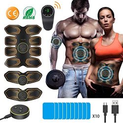 ABS Stimulator ANLAN 8 Pack AB Stimulator for Men Women Rechargeable ABS Toner AB Trainer Abdomi ...